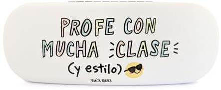 Pedrita Parker Funda de gafas - Diseñada para Profesores - Rígido - Profe con mucha clase