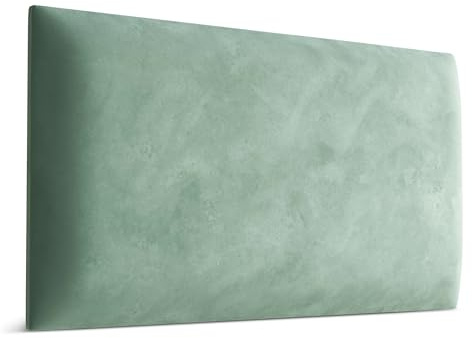 Muralo Wandkissen Gepolstert, Magic Velvet, Wandpolster - 70x30 cm, Mint | Wandpaneel, ideal als Bettkopfteil oder Lendenkissen - für Schlafzimmer und Wohnzimmer, einfache Anbringung mit Montagekleber