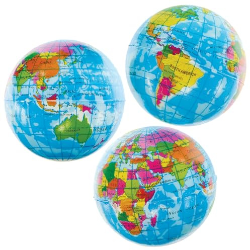 Baker Ross FN050 Globuskugeln – 5er-Pack, Squeezy Stress Ball Partytütenfüller