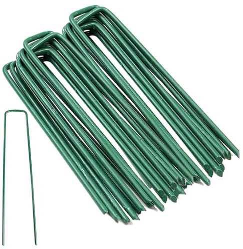 Garten Erdanker Gartenheringe Heftklammern Bodenanker Verzinkt Erdanker aus Stahl Anti-Rost für Unkrautvlies Gartenvlies Zaun Camping 15cm 20 Stück