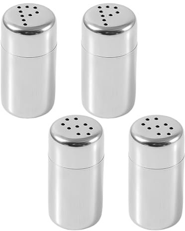 4 Spice Shakers, Mini Salt Shakers, Mini Salt Shakers to Carry Around, Small Salt Shakers, Spice Shakers, Small Spice Shakers, Mini Salt Shakers for Lunch Boxes, Travel Salt Shakers
