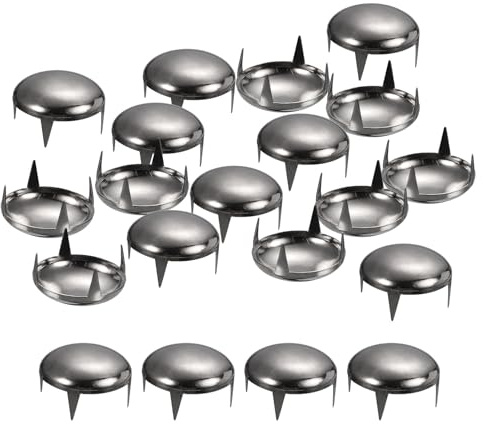 QUARKZMAN 160 Pièces Rivets Ronds Noirs Clous Pointes en Laiton de 16mm | pour le Bricolage de Vêtements Ceintures Sacs Bracelets en Cuir