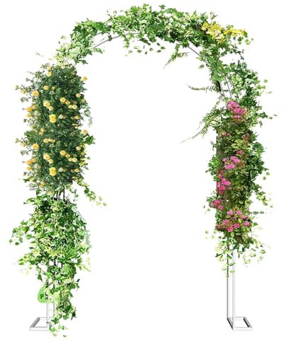 Stahlrahmen für Gartenlaubenbogen, großes Metall-Gartenbogen-Spalier für Kletterpflanzen Stütztorbogen Gartendekoration Pergola-Spalier Weinreben-Torbogen(350x220x40CM/11.5x7.2x1.3ft)