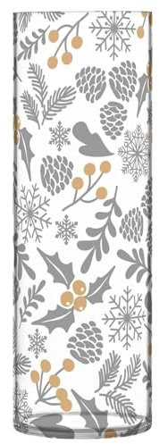 Winter Weihnachten Stechpalme trägt Kunststoff Zylindervase 30 cm Wohnzimmer Vase klar Vase für Hochzeitstisch Hochzeit Tisch Büro Party Dekor