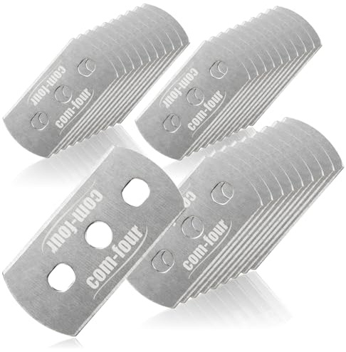 com-four® 30x Ersatzklingen aus Edelstahl für Reinigungsschaber, Kochfeldschaber, Ceranfeldschaber, Schaberklingen zum Austauschen - geeignet für Backöfen & Herde (30 Stück Ersatzklingen) | Kochfeldschaber - Ceranfeldschaber - Schaberklingen zum Austauschen - geeignet für Backöfen & Herde