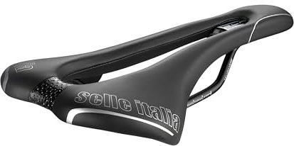 Selle Italia SLR TM Superflow Racing - Sella per Bicicletta da Corsa, Design Iconico SLR con Foro Superflow, Telaio in Manganese - Taglia L3, Nero