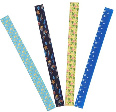 Cabilock Lot de 4 Bandes Élastiques en Silicone pour Fixation de Serviettes de Plage Fauteuils, Légères et Résistantes, Accessoires Indispensables Plage Piscine