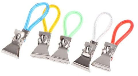 MAGICLULU 20pcs Removable Towel Holder Metal Clips Plastic Sling for Beach Bath Kitchen Camping