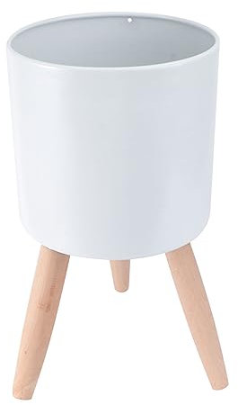 Gatuida Vaso Da Fiori in Ferro Alto Cremagliera Fiorano Pianta Della Casa Pianta Finta Vasi Contenitore Decorativo Per Piante Titolare Vaso Con Le Gambe Vaso Fioriera Stand Bianca Di Legno