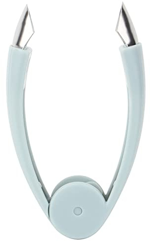 Cunyuer Pineapple Corer and Slicer, V Shaped Pineapple Cutter, Stainless Steel Strawberry Huller Stem Remover for Fruit, Vegetable (Blue)