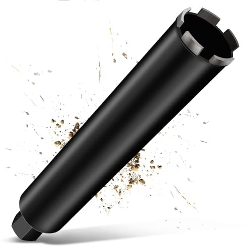 Couronne de forage diamantée UNC 1¼ - 51 mm - Pour forage à carotter - L 460 mm - Couronne de forage turbo de 10 mm - Couronne de forage humide/sec - Pour béton, béton armé, maçonnerie, pierre