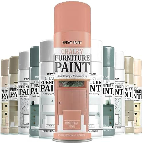 AlezyB - 1 x Oriental Pink Chalk Finish Spray Paint 400ml - Furniture Spray Paint Aerosol for Smooth Touch Matt Finish Office and Home - CF2