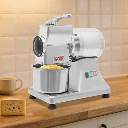 LYNNEYING Molino de Nueces Mejorado, Rallador de Queso Eléctrico, Motor de Cobre Puro 900W, Protección Contra Sobrecalentamiento, Antideslizante, para Queso/Pan/Almendras/Pequeñas Empresas
