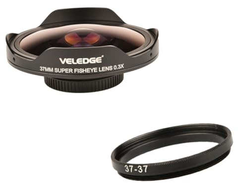 Adattatore per obiettivo Fisheye 37Mm 0.3X HD Anello adattatore ultra grandangolare Accessori per fotocamera