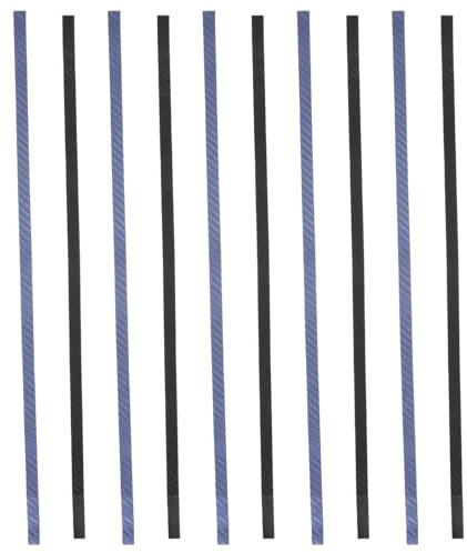 HANABASS Nastro Adesivo Protettivo per Bordi Racchetta da Ping Pong 08 CM Set 10 Pezzi Nero e Blu Nastro Laterale PU Resistente AI Raggi UV per Uso Domestico e Club di Tennis da Tavolo