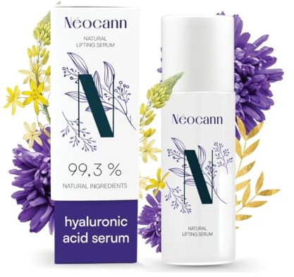 NÉOCANN Natürliches Lifting-Serum für das Gesicht, Hyaluronsäure, 50 ml – Feuchtigkeitsspendend, Anti-Falten, natürlich, vegan – Gesicht, Hals und Dekolleté – vollere und gepflegte Haut –