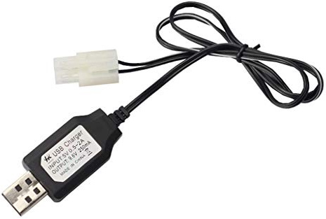 Buwei Cavo di Ricarica Batteria Caricatore USB Ni-CD Ni-MH Confezione di batterie KET-2P Adattatore a Spina 9.6 V 250 mA Uscita Giocattoli Auto
