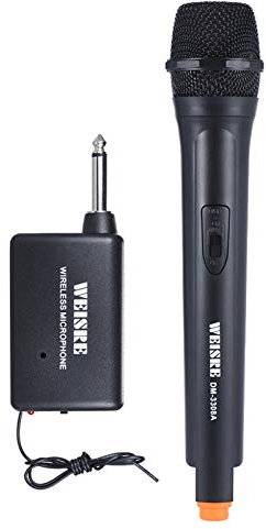 Btuty Micrófono amplificador de voz unidireccional dinámico de mano inalámbrico para karaoke, reuniones, ceremonias, promoción