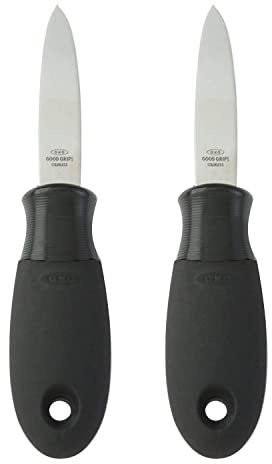 OXO Good Grips Oyster Knife with Non Slip Handle, Black/Silver (2 Pack)