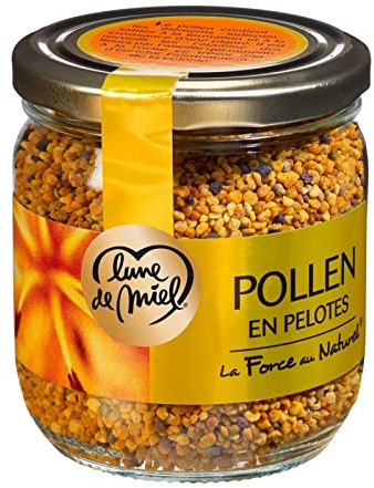 Lune De Miel - Pollen En Pelotes 250G - Pot En Verre Refermable - Idéal Pour Le Petit Déjeuner Ou La Cuisine - Miel Naturel De Qualité Supérieure. - Le Lot De 3