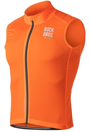 ROCKBROS Road to Sky Gilet Antivento Ciclismo Uomo, Gilet Smanicato Moto, Protezione Solare, Asciugatura Rapida, per Trekking Pesca Caccia, Primavera Autunno, S-XXL
