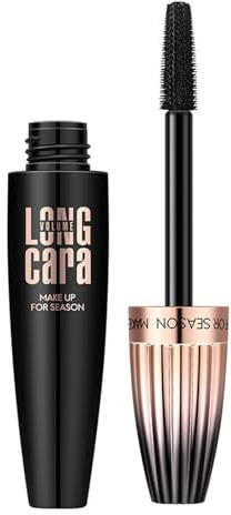 Waterproof Mascara Black - 4D Silk Fiber Eyelash Mascara - Curling Mascara Longer & Thicker Lashes, Voluminous Eyelashes, Clump-Free, Adds Length, Black Long-Lasting Waterproof 4D Mascara for Makeup