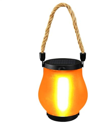 Solar Flame Lights, Flickering Led, Solar-Powered Garden Lantern, Rechargeable Hanging Rope Lamp for Outdoor Yard, Patio, Camping, Walls, Long-Lasting Performance Year-Round