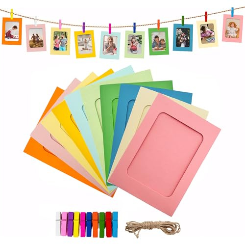 10 guirnaldas de fotos, marcos de fotos con pinzas y correa, marco de fotos de 10 x 15, cuerda de fotos con pinzas, guirnalda de fotos, guirnalda de fotos para 1 cumpleaños, decoración para habitación