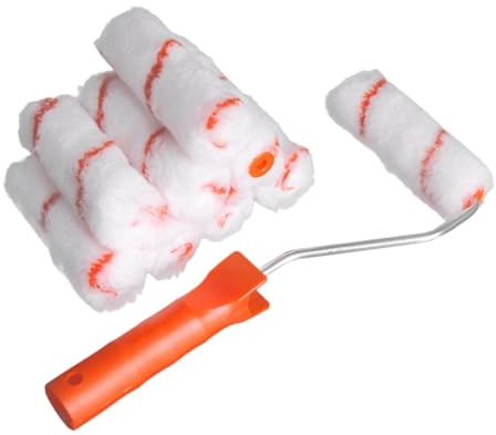 SOPOTUTU Kit Professionale per Pittura Rullo da Pennelli e Rulli per Pareti in Poliestere Resistente Leggero e Facile da Impugnare per Ritocchi Muro e Verniciatura Te Casa e Ufficio