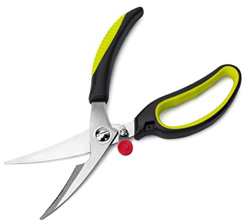 LUWANZ Geflügelschere spülmaschinenfeste Fleischschere Edelstahl Hähnchenschere (Gesamtlänge 23,3cm, rostfrei)