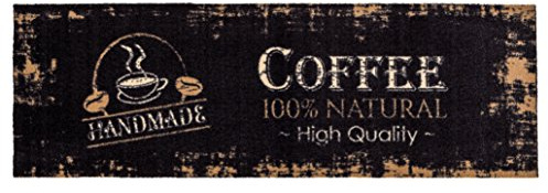 Rutschfeste Sauberlaufmatte innen - Coffee Natural 50 x 150 cm (Rechteckig) | Miabella Türmatte rutschfester Läufer Wohnraum Fußmatte extrem saugfähiger Küchenläufer waschbar bei 30°C Schmutzfangmatte