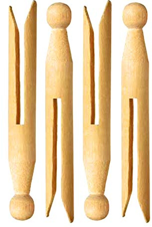 LITTLE PURPLE TREE WOODEN DOLLY PEGS PACK OF 24 suitable For LAUNDRY LINES AND NATURAL ECOFRIENDLY PEGS