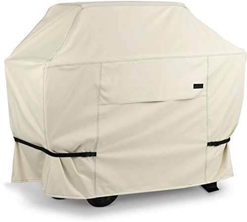 NettyPro Outdoor BBQ Grill Cover 68 Zoll 600D Heavy Duty Wasserdicht Patio Barbecue Cover für Weber, Char-Broil, Brinkmann, Nexgrill Grills und mehr, Light Tan