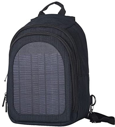 Tubayia Mochila para ordenador portátil, bolsa de negocios, mochila para exteriores, resistente al agua, con panel de cargador solar, azul oscuro