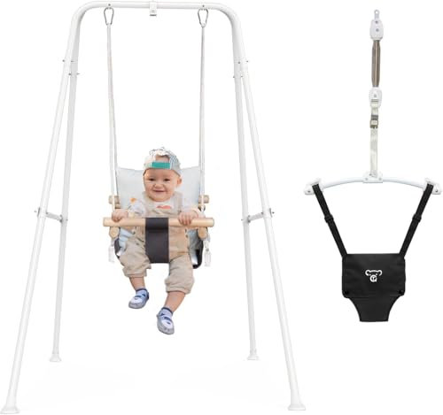 G TALECO GEAR 2 in 1 Baby Jumper mit Babyschaukel und Schaukelgestell, Babywippe und Schaukel, Indoor Babyschaukel und Türhopser Baby und Schaukelgestell Outdoor