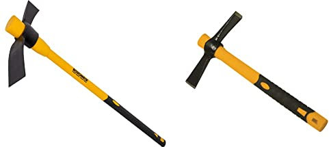 Roughneck ROU64252 Cutter Mattock with Fibreglass Handle 5lbs/2.27kg & ROU4012 Micro Cutter Mattock 14oz/400g