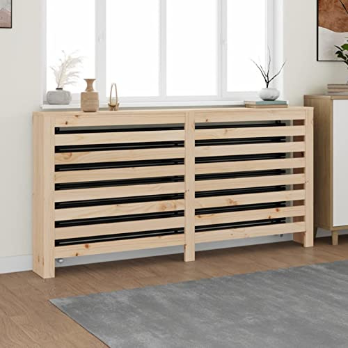 Festnight Cubierta de Radiador 169x19x84 cm de Madera Pino Cubierta para Radiador Cubre Radiador Cubreradiador Moderno para Sala de Estar Dormitorio Pasillo Natural