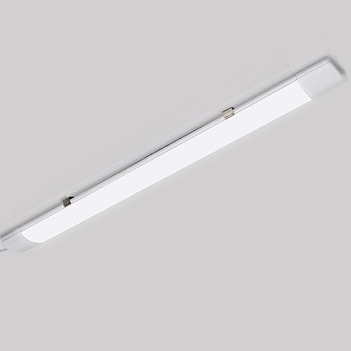 Herrselsam LED Feuchtraumleuchte 150cm, 48W LED Röhre 3600LM Feuchtraumlampe 4000k Neutralweiß, IP65 Wasserfest Feuchtraum Wannenleuchte, LED Werkstatt Deckenleuchte Lampe für Garage Büro, 1er