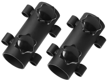 NAMOARLY 2pcs Windproof Awning Rod Fixed Tubes Metal Canopy Pole Supports for Outdoor Tent and Fishing Umbrella Adjustable Steel Tubes for Camping and Garden