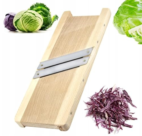 Krauthobel Sauerkrauthobel Gemüsehobel Kohlhobel Messer Holz Hobel Gurkenhobel 2 Messer 36 x 13.5cm