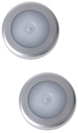 DOITOOL 2 Stücke Menschliches Sensorlicht Nachtlicht Eingangslicht Schranklicht Wandlicht Nachtlampe Led-Licht Wandlampe Bewegungssensorlicht Schwarz