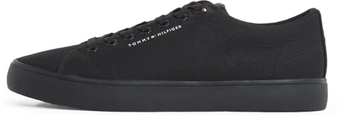 Tommy Hilfiger Herren Vulcanized Sneaker Core Canvas Low Top, Schwarz (Black), 45