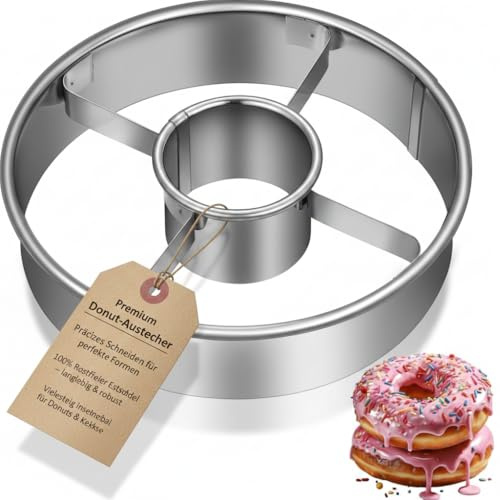 Ciieeo Donut-Ausstecher-Hersteller Edelstahl-Donut-Ausstecher Rund Mousse-Ring Kekse Schokoladenform Wiederverwendbares Backwerkzeug Für Die Küche