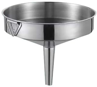 Imbuto for funghi, imbuto da cucina, imbuto for alimenti in acciaio inossidabile addensato con filtro a colino, imbuto da cucina in metallo for il trasferimento di polvere liquida e granella - argento