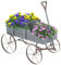 FANTASK Chariot à Fleurs en Bois avec Roues en métal - pour Jardin et terrasse - 62 x 34 x 60 cm - Gris