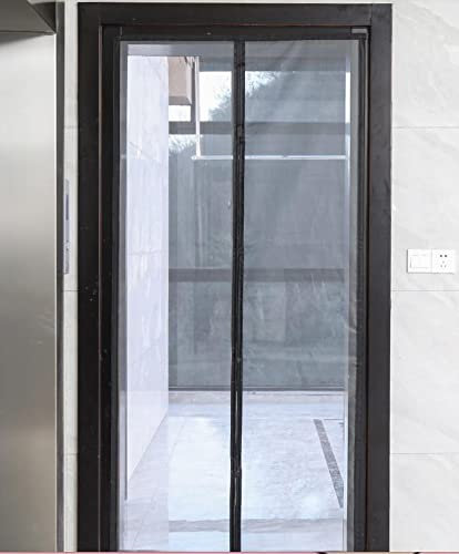 Zanzariera magnetica con funzionamento a mani libere, misura personalizzata per finestre e porte, tiene lontane zanzare e cts ventilazione estiva, colore nero