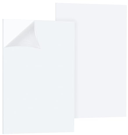 SWAWIS 2 Stück ABS Kunststoffplatte 3mm Dick, 30x20cm Kunststoffplatten, Laser Gravur Platte, Weiß Plastikplatte für DIY Deko Laserschnitt Modellbau Kotflügel