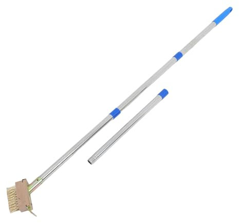 Milisten Spazzola per Diserbatura Manuale Manico Acciaio Inossidabile Attrezzo per Pulizia delle Fessure del Marciapiede Strumento per Rimozione del Muschio Erbacce Crepe della