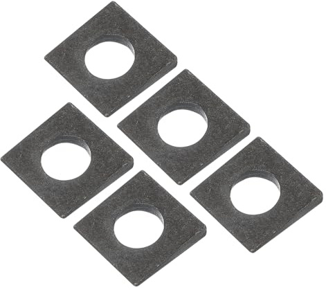 PATIKIL Rondelle Quadrate Smussate M16, 5 Pezzi Spessore Da 2 A 7.8mm Rondelle A Cuneo In Acciaio Al Carbonio Per Livellamento E Serraggio, Nero