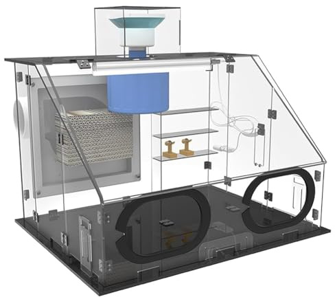 Cabina de pulverización portátil con iluminación LED y ventilador de escape, calentador ajustable para pintura de modelos, manualidades y proyectos de bricolaje